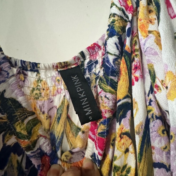 Mink Pink On or Off the Shoulder Floral Dress - Picture 2 of 2